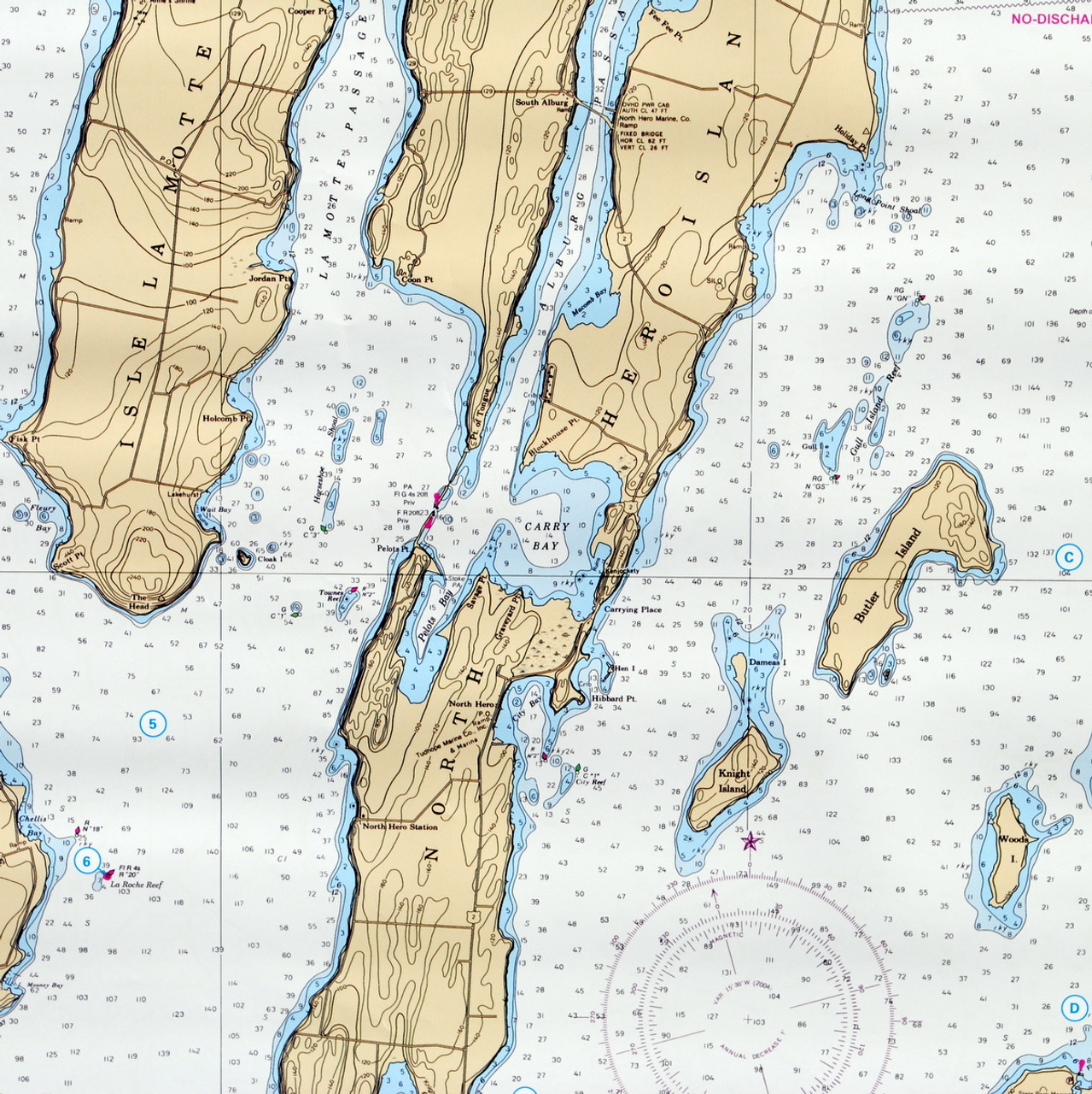 Waterproof Chart North Lake Champlain